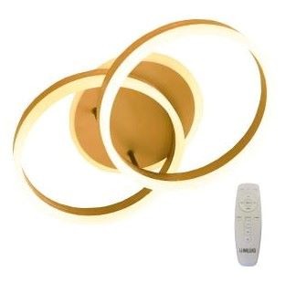 Lustra led Aurie - Lustra led dimabila 90w cu telecomanda 3 functii Aurie