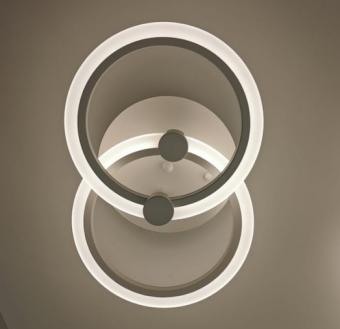 Lustra led pana la 50w - Lustra LED dimabila alba 35w cu telecomanda 3 functii