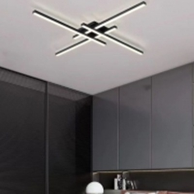 Lustra led Neagra - Lustra led dimabila cu telecomanda 4/6/8 brate