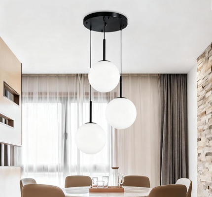 Lustra led hol, garaj sau balcon - Lustra led eleganta cu 3 globuri sticla Gold/ Black