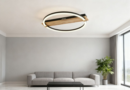 Lustra led lemn cu telecomanda 50w [1]