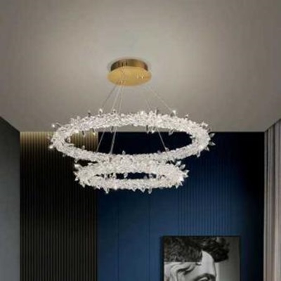 Candelabru Led - Lustra led modrna cu Crsitale 190w
