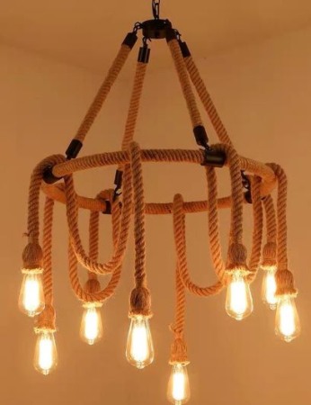 Lustra vintage - Lustra rustic 8xe27 cerc