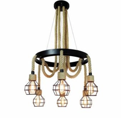 Lustra led suspendata - Lustra rustica 6xe27