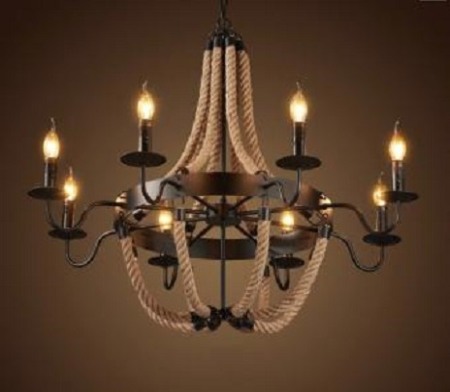 Lustra vintage - LUSTRA RUSTICA 8 SOCLURI E14