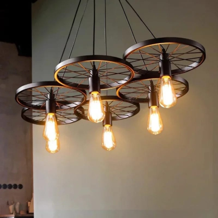 Lustre ieftine - Lustra vintage 6 socluri e27