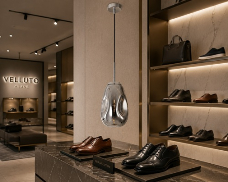 Lustra E27 - Pendul led elegant Argintiu e27x1