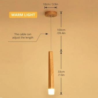 Pendul led - Pendul LED lemn 1x5w