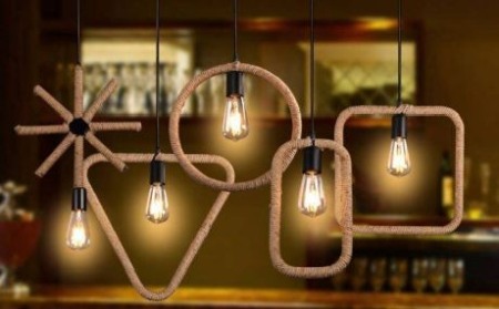 Lustra vintage - Pendul rustic geometric