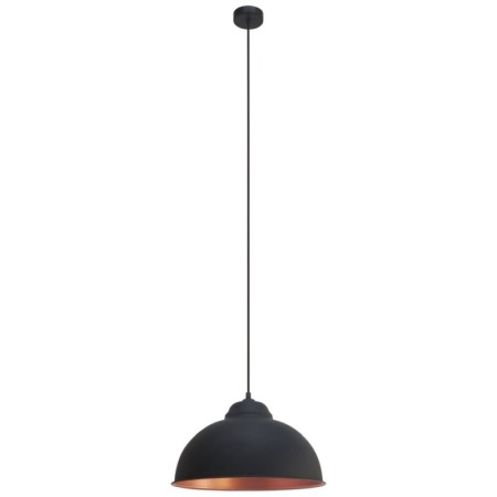 Lustra LED - Pendul vintage E27 60W negru/cupru