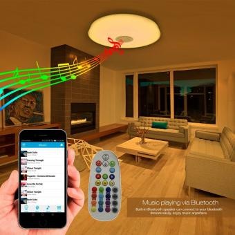 Aplica LED - Plafoniera LED 24w dimabila  RGB cu difuzor BLUETOOTH