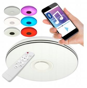 Lustra led de la 51w la 100w - PLAFONIERA LED SMART RGBW CU BLUETOOTH SI TELECOMANDA 72W