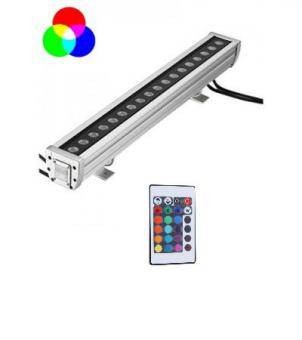 Proiectoare LED - Proiector LED liniar  RGB 1m cu telecomanda 24W