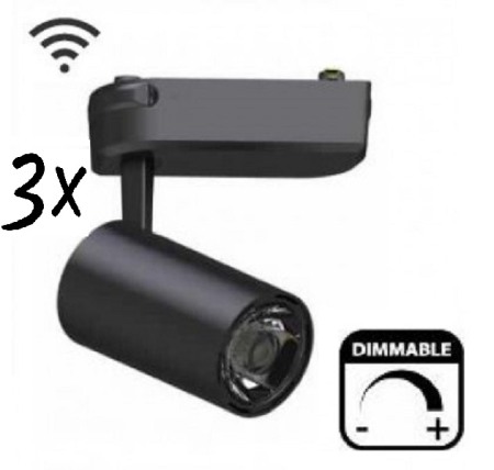 Proiectoare LED magazin - Set 3 proiectoare led dimabile 24w cu telecomanda- telecomanda cadou