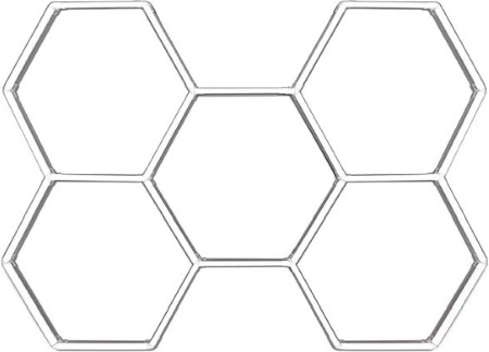 set 5 Hexagoane led honeycomb CCT 200w  235 x 164 cm [1]