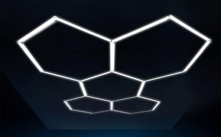 Set Led tavan Honeycomb 5 hexagoane 200w - 2 bucati [2]