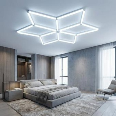 Tavan Led - Tavan LED 6 hexagoane 166 x 140 cm 126W