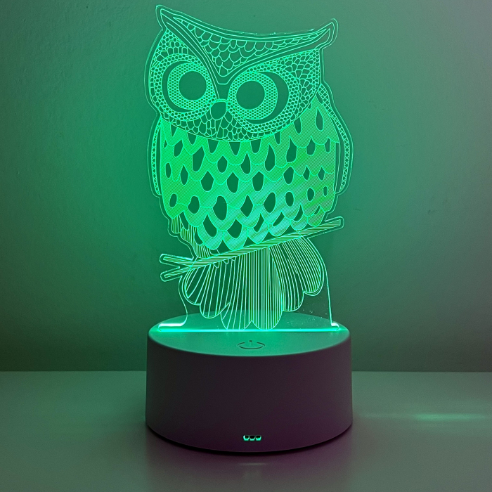 Lampa de veghe 3D LED, Bufnita [2]