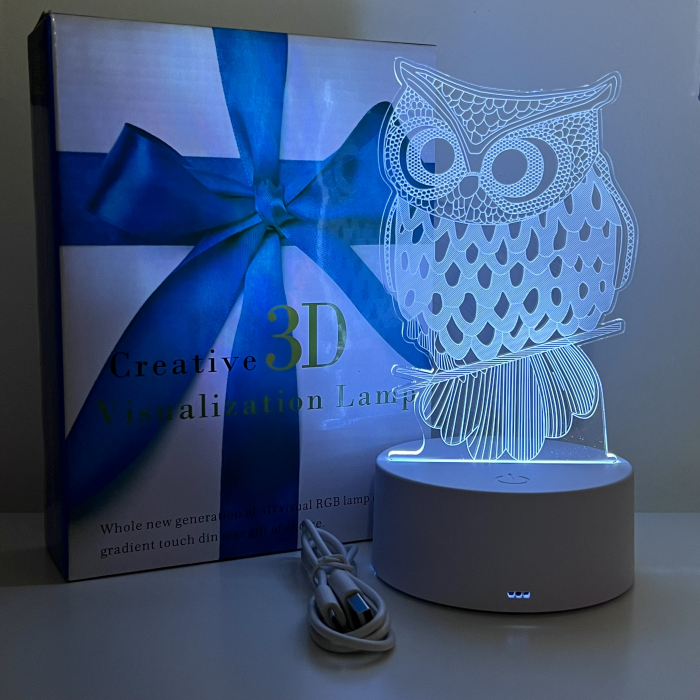 Lampa de veghe 3D LED, Bufnita [5]
