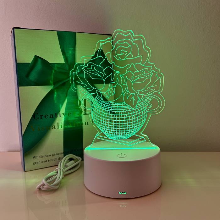 Lampa de veghe 3D LED, Flori [6]
