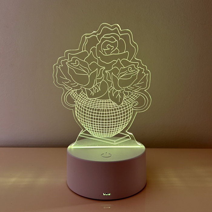 Lampa de veghe 3D LED, Flori [4]