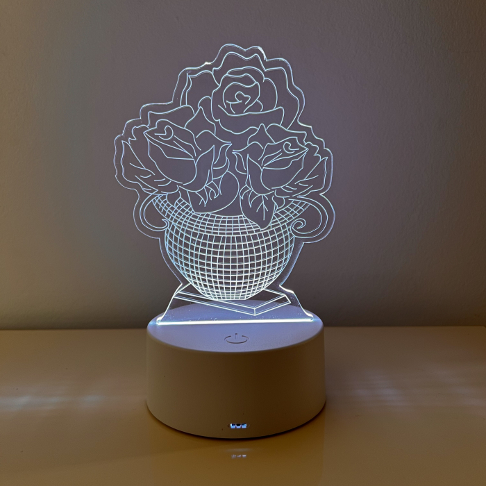 Lampa de veghe 3D LED, Flori [5]