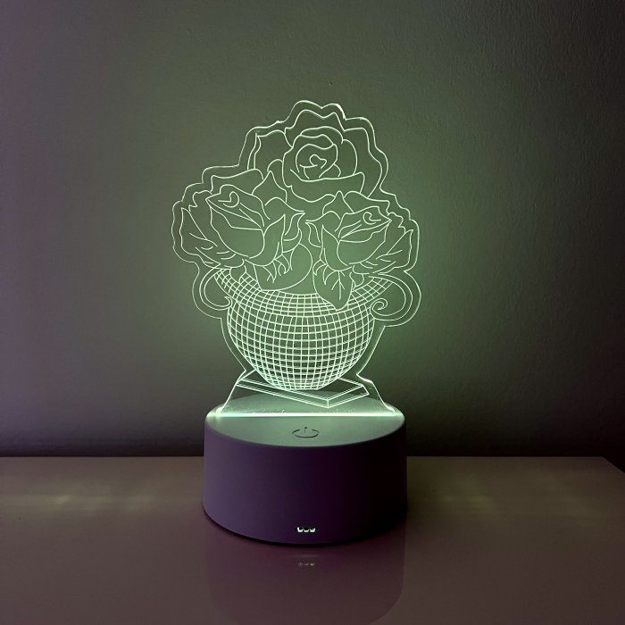 Lampa de veghe 3D LED, Flori [3]