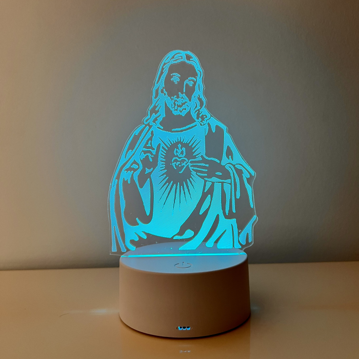 Lampa de veghe 3D LED, Isus Hristos [9]