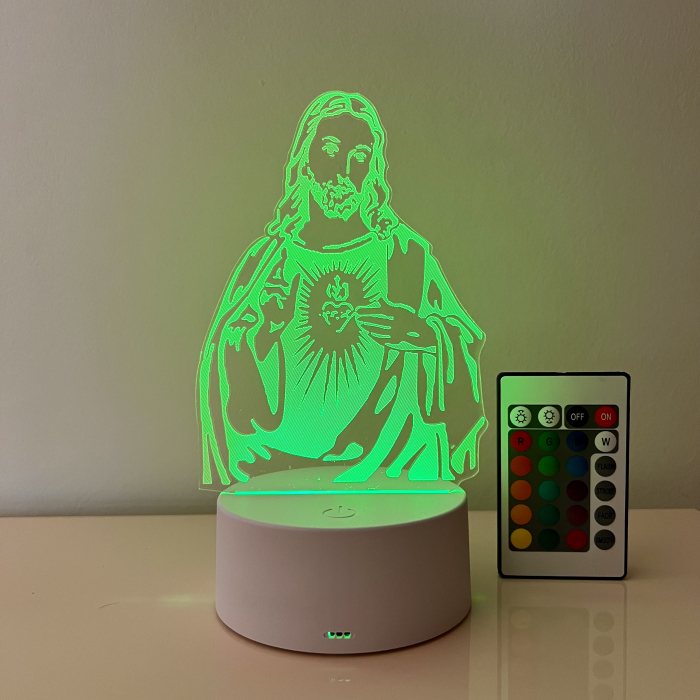 Lampa de veghe 3D LED, Isus Hristos [7]
