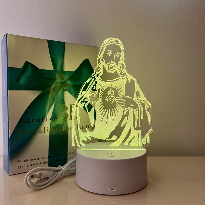 Lampa de veghe 3D LED, Isus Hristos [11]