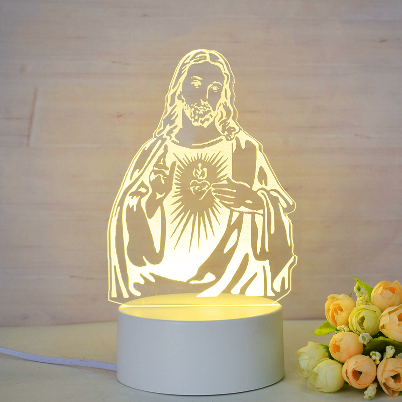 Lampa de veghe 3D LED, Isus Hristos [1]