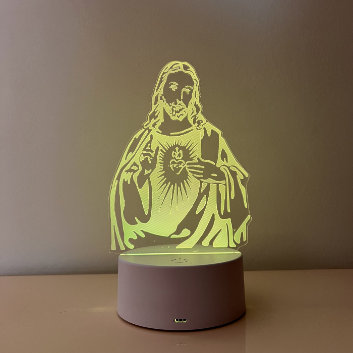 Lampa de veghe 3D LED, Isus Hristos [10]