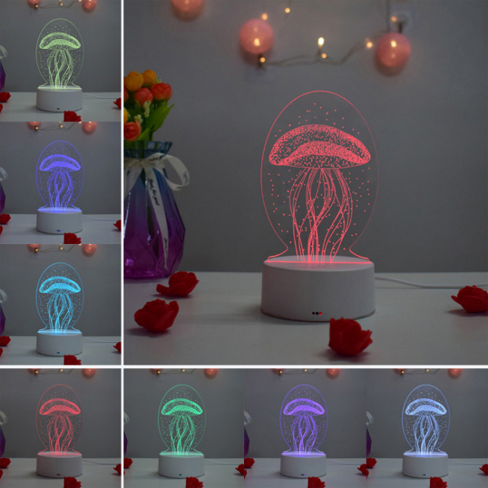 Lampa de veghe 3D LED, Meduza [4]