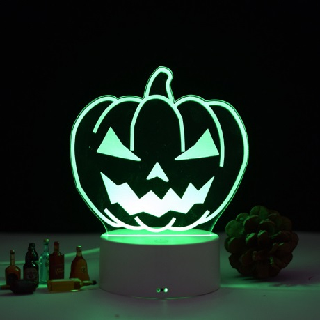 Lampa de veghe 3D LED, personalizata Dovleac/Halloween [3]