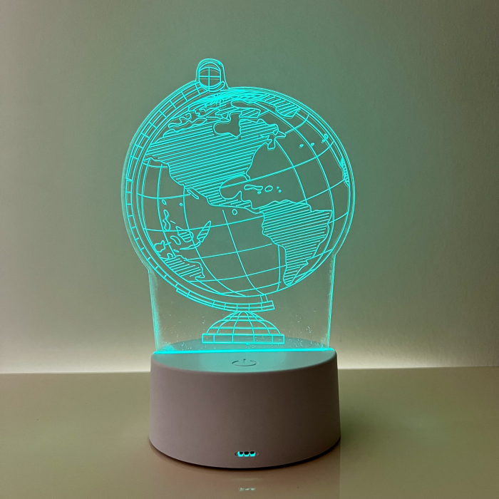 Lampa de veghe 3D LED, personalizata Globul Pământesc [2]