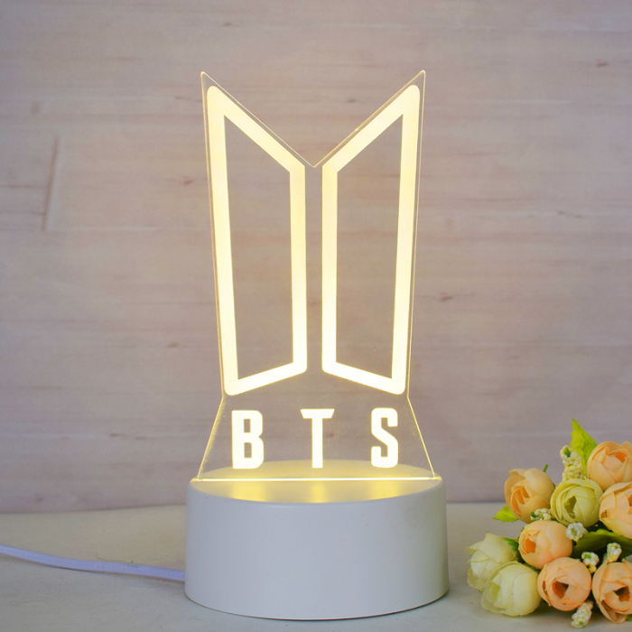 Lampa de veghe 3D LED, personalizata Logo BTS [1]