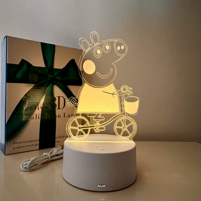 Lampa de veghe 3D LED, personalizata PeppaPig [3]