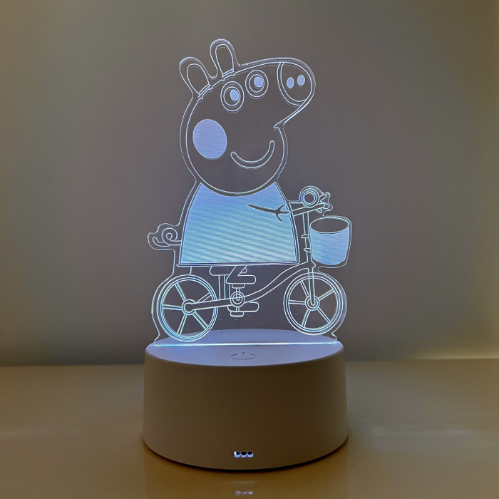 Lampa de veghe 3D LED, personalizata PeppaPig [2]