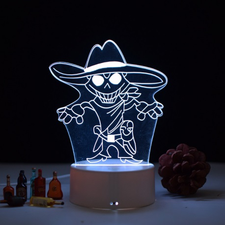 Lampa de veghe 3D LED, personalizata Pirat/Halloween [4]