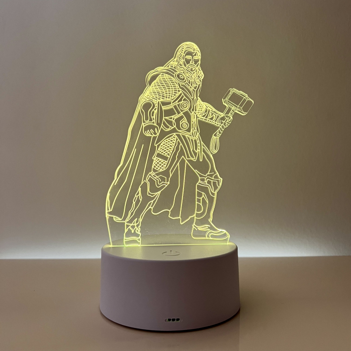 Lampa de veghe 3D LED, personalizata Thor [2]