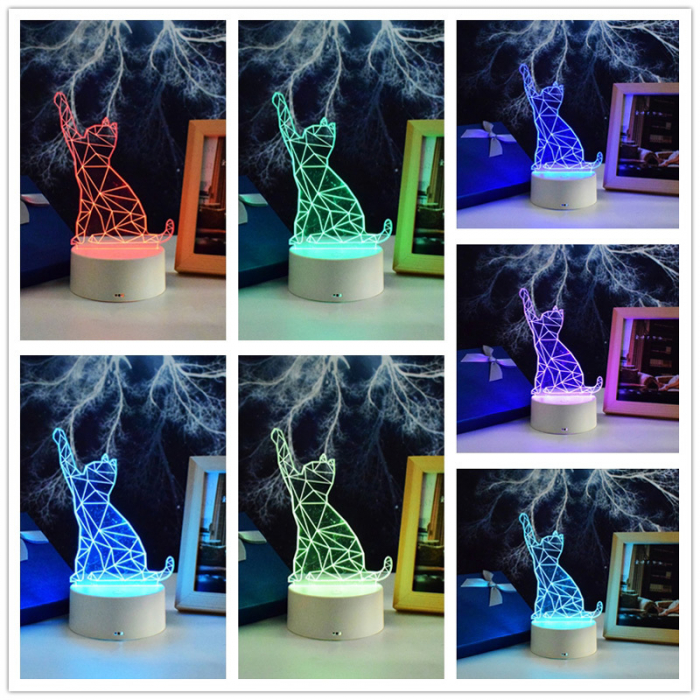 Lampa de veghe 3D LED, Pisicuta [4]