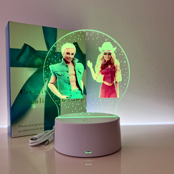 Lampa de veghe LED, personalizata Barbie si Ken [4]