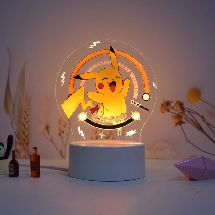 Lampa de veghe LED, personalizata Pikachu, Alimentare USB sau 3 baterii AA - ILUMISHOP [1]