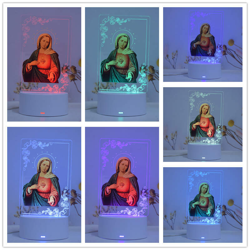 Lampa de veghe LED, personalizata Maica Domnului [2]