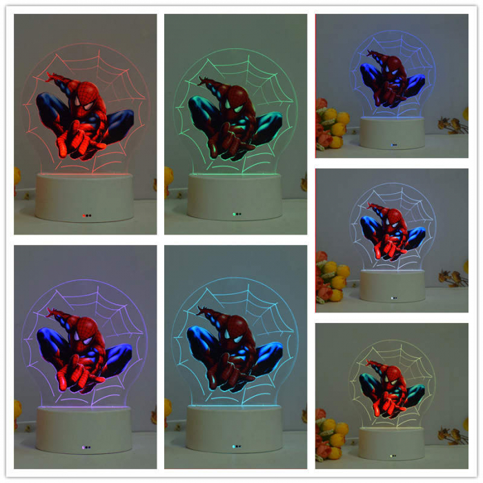 Lampa de veghe LED, personalizata Spiderman [2]