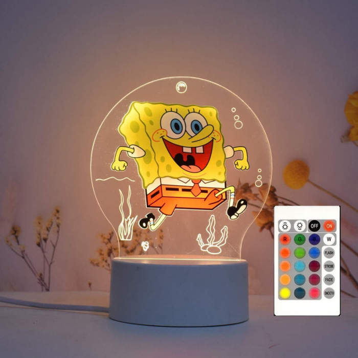 Lampa de veghe LED, personalizata SpongeBob [5]