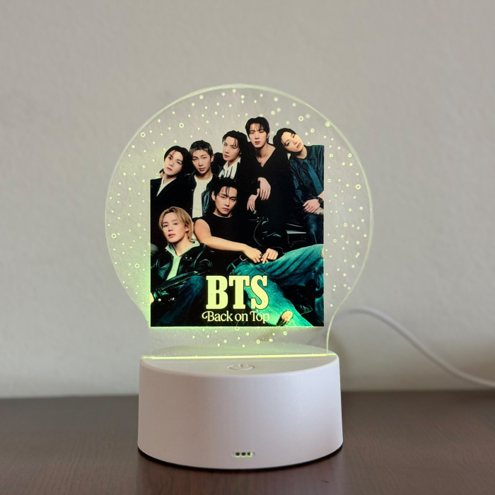 Lampa de veghe LED, personalizata BTS- Back On Top [3]