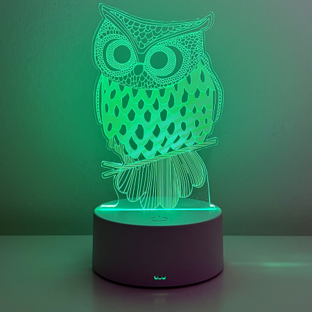 Lampa de veghe 3D LED, Bufnita [1]