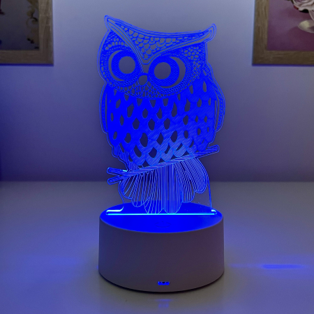 Lampa de veghe 3D LED, Bufnita [2]