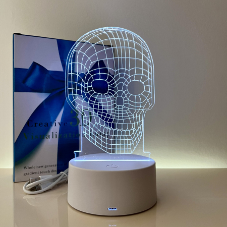 Lampa de veghe 3D LED, Craniu [4]